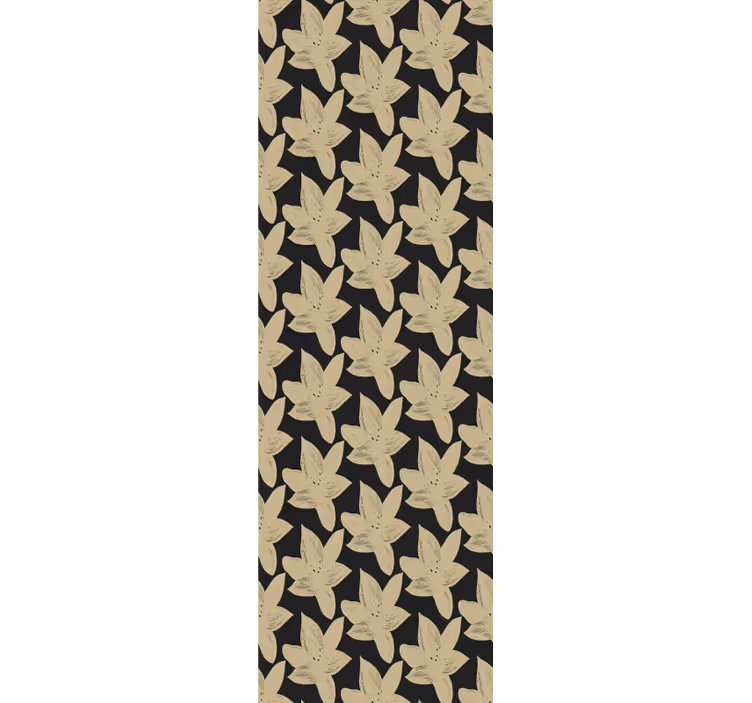 Tapeta do łazienki eleganckie liście kwiatowe - TenStickers