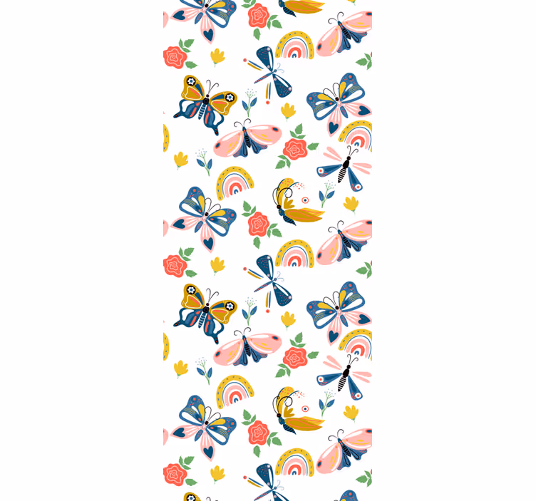 Tapeta motyle fantazyjny motyw natury - TenStickers