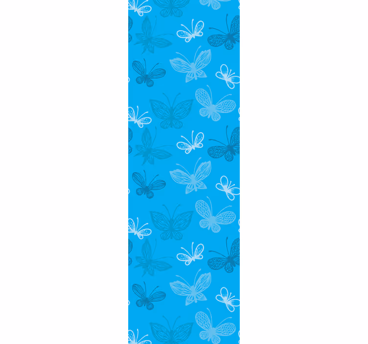 Tapeta motyle niebieski wzór latania - TenStickers