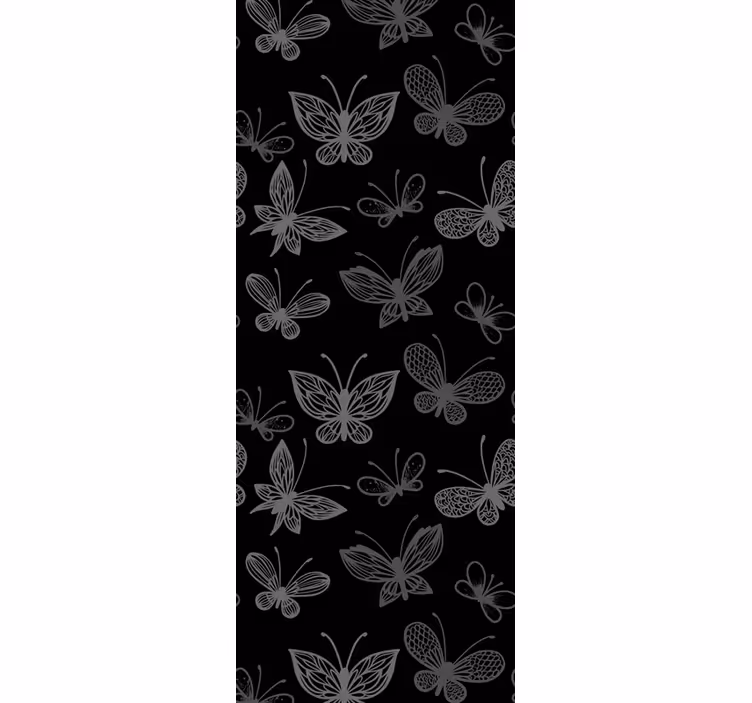 Tapeta motyle eleganckie czarne sylwetki - TenStickers