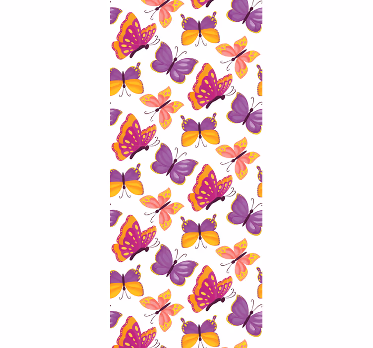 Tapeta motyle odcienie fioletu - TenStickers