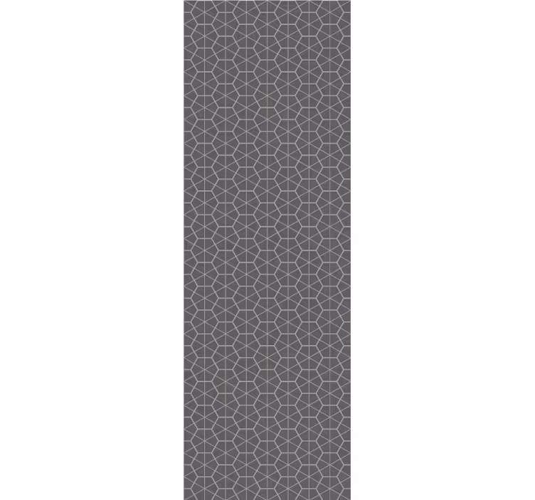 Tapeta geometrczyna szary sześciokątny wzór - TenStickers