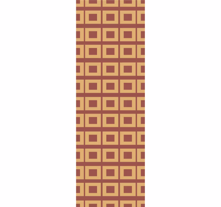 Tapeta kwadraty Geometryczny wzór pomarańczowe kwadraty - TenStickers