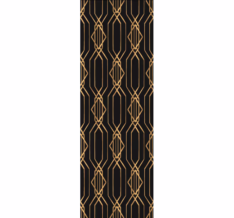 Tapeta geometrczyna elegancki złoty wzór - TenStickers