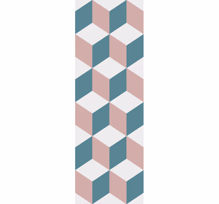 Tapeta geometrczyna układ kostki 3d - TenStickers
