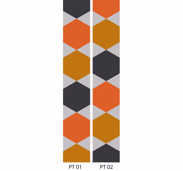 Tapeta geometrczyna kształty plastra miodu - TenStickers