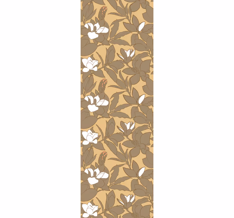Tapeta do sypialni dekoracje kwiatowe magnolia - TenStickers