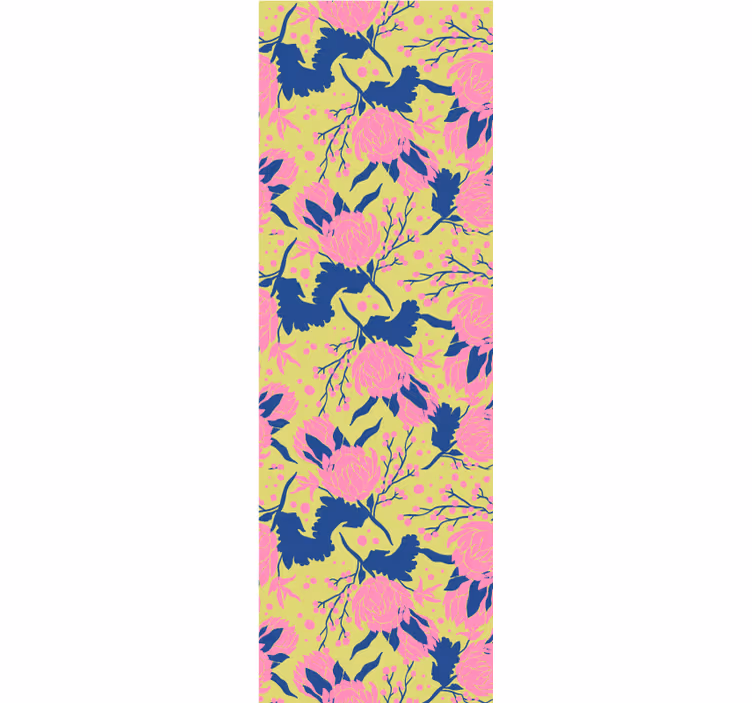 Tapeta kwiaty w intensywny wzór florystyczny - TenStickers