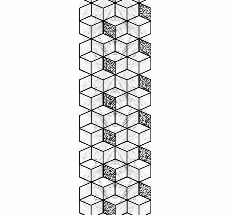 Tapeta geometrczyna projekt wzoru sześciennego - TenStickers
