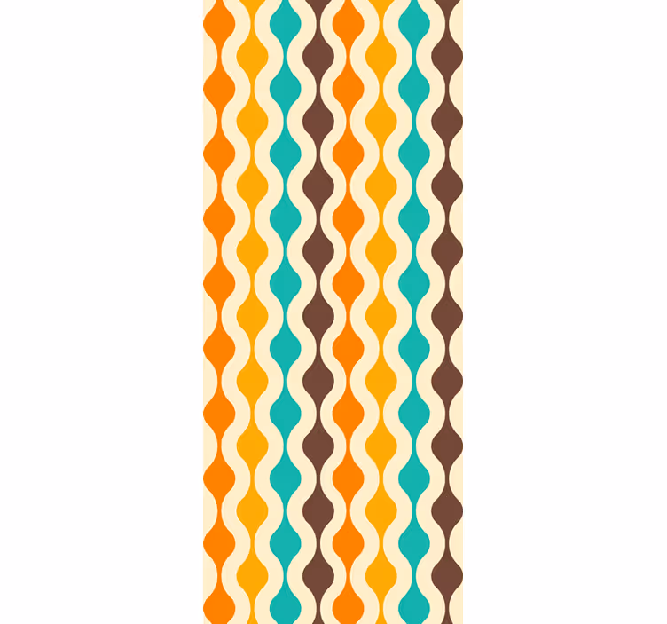Tapeta vintage fale w stylu retro - TenStickers