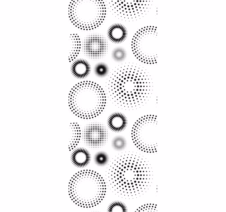 Tapeta kółka i i kropki geometria puentylistyczna - TenStickers