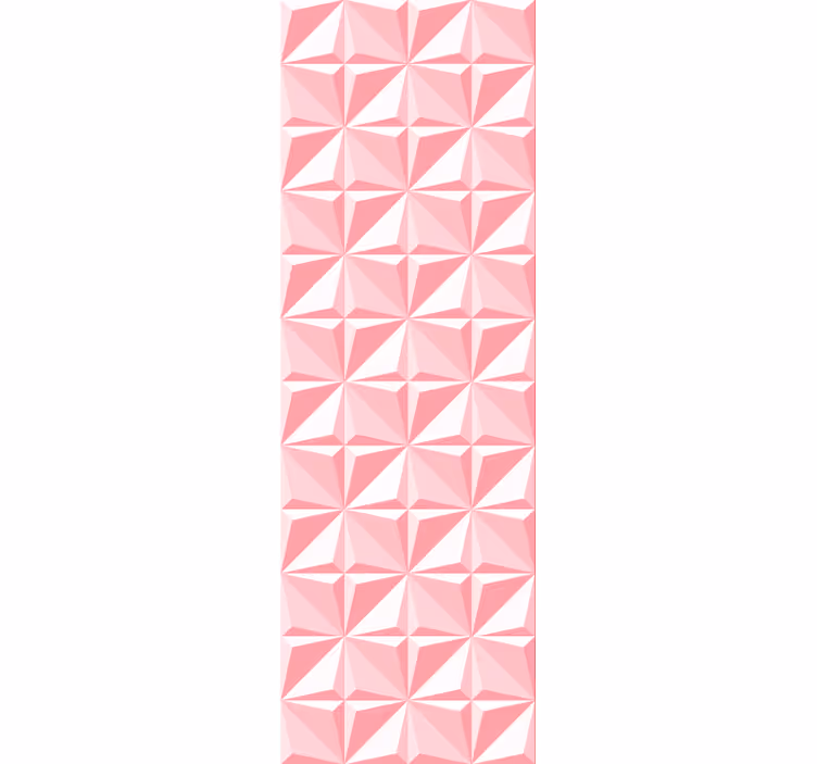 Tapeta 3D różowe kształty geometryczne - TenStickers
