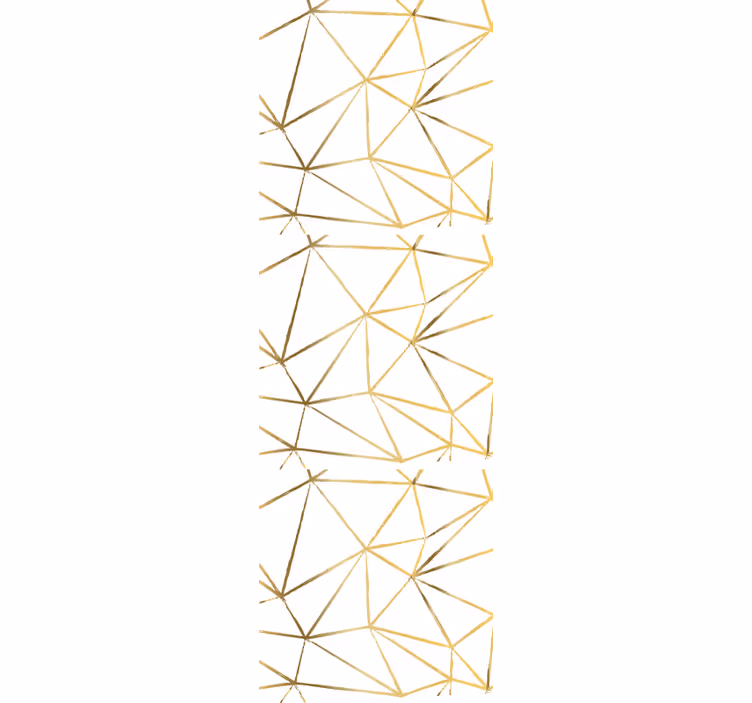 Tapeta do przedpokoju w geometryczne złote linie - TenStickers