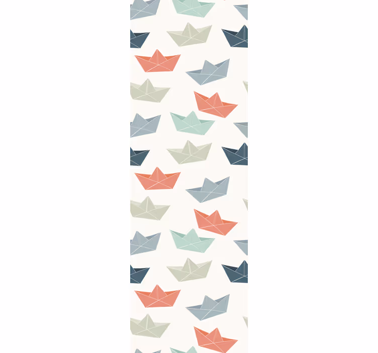 Tapeta dla dzieci łódki origami - TenStickers