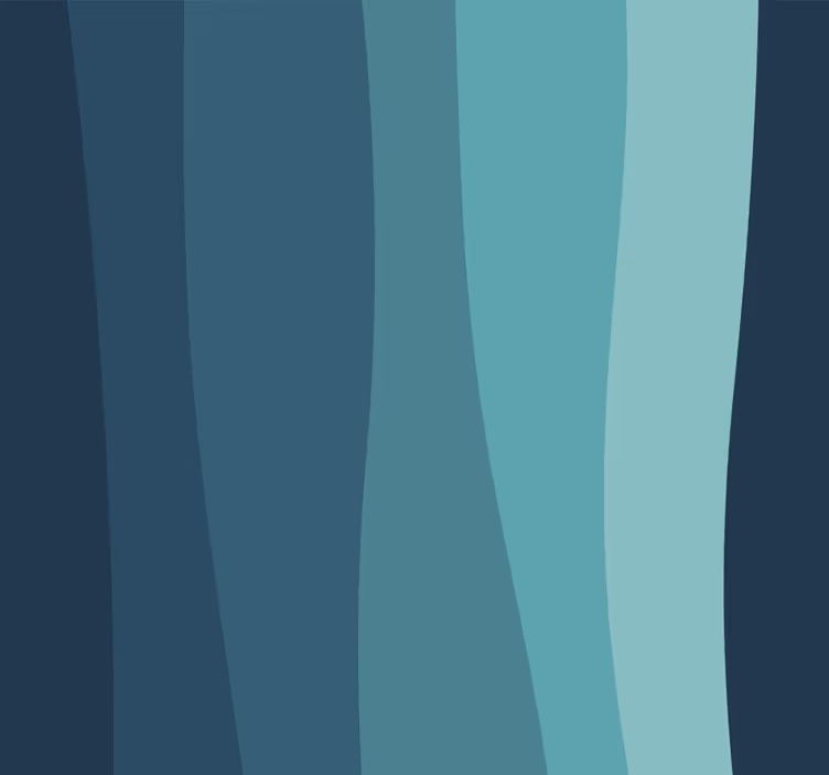 Tapeta 3D zakrzywione fale oceaniczne - TenStickers
