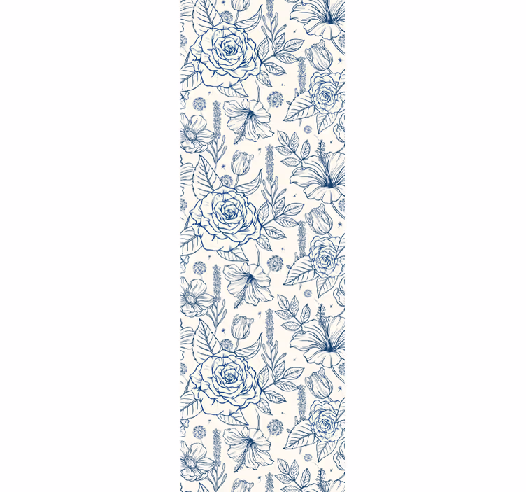 Tapeta w kwiaty Delikatny niebieski kwiat - TenStickers