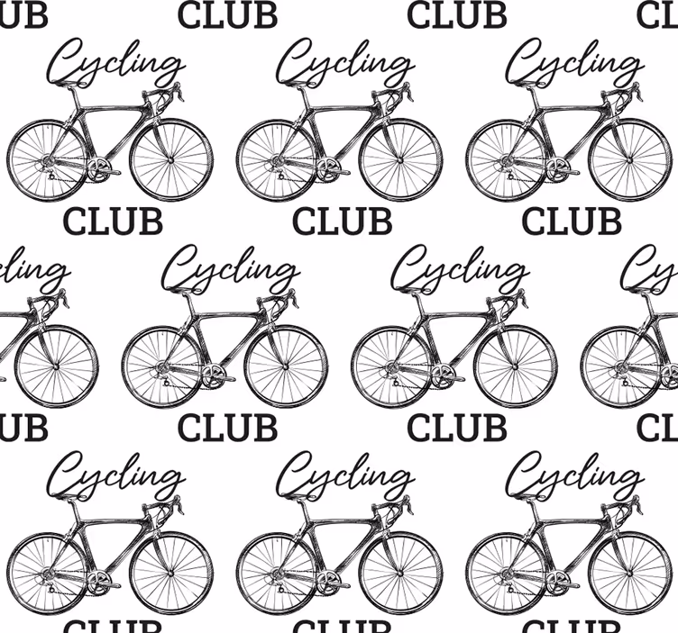 Tapeta do pokoju dziennego klub rowerowy - TenStickers