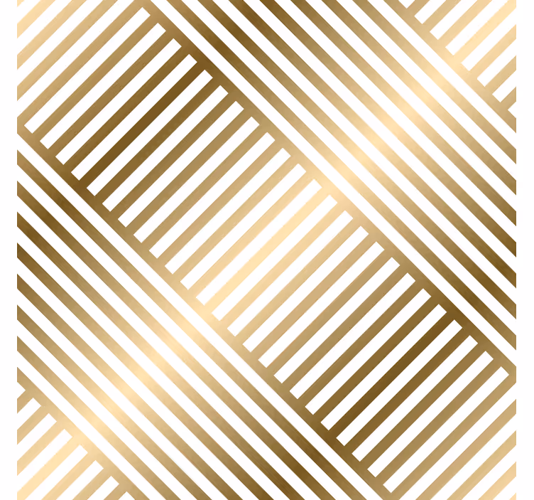 Tapeta do przedpokoju geometryczne złote linie - TenStickers