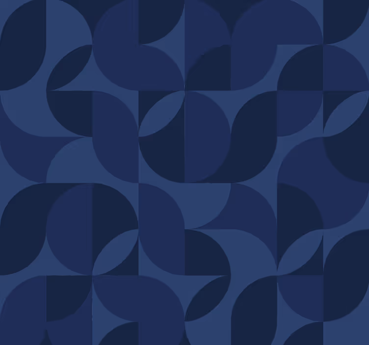 Granatowa tapeta retro geometryczny - TenStickers