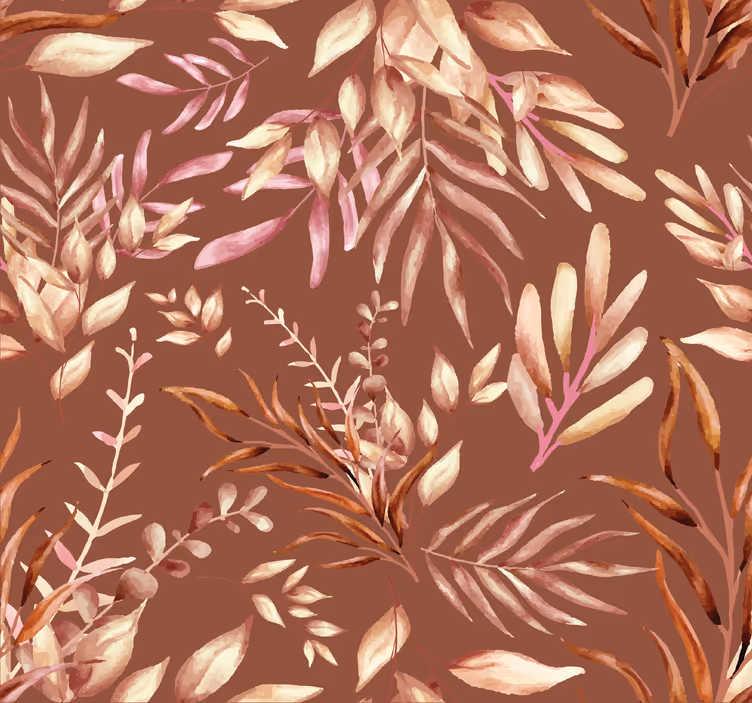 Tapeta terracotta rośliny tropikalne - TenStickers