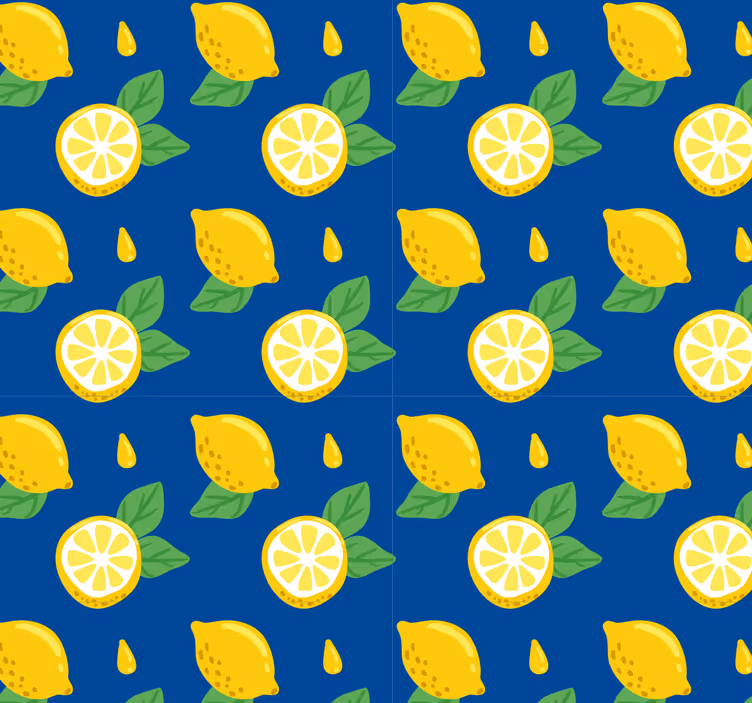 Tapeta natura projekt wzoru cytrusów - TenStickers