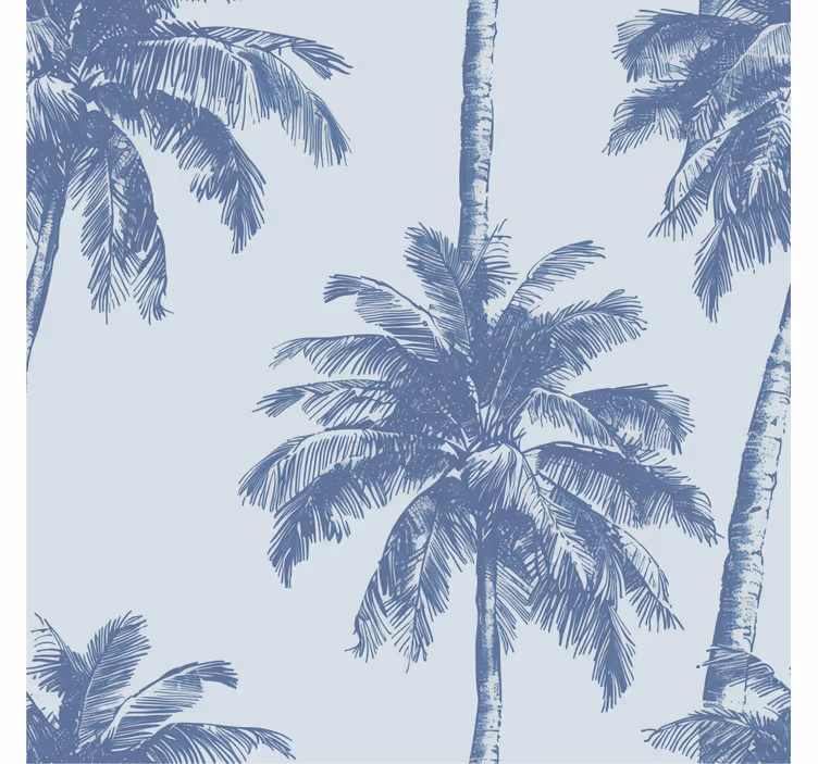 Tapeta zagłówek wzór palm - TenStickers