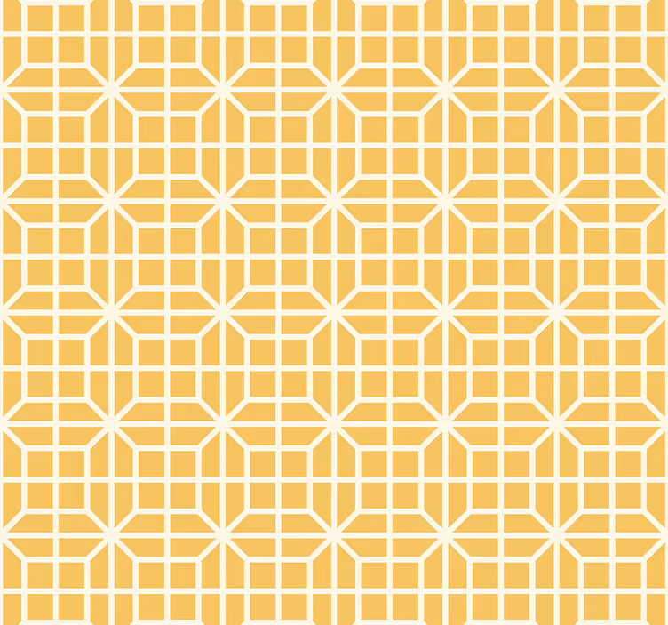 Tapeta żółta wzór geometryczny - TenStickers