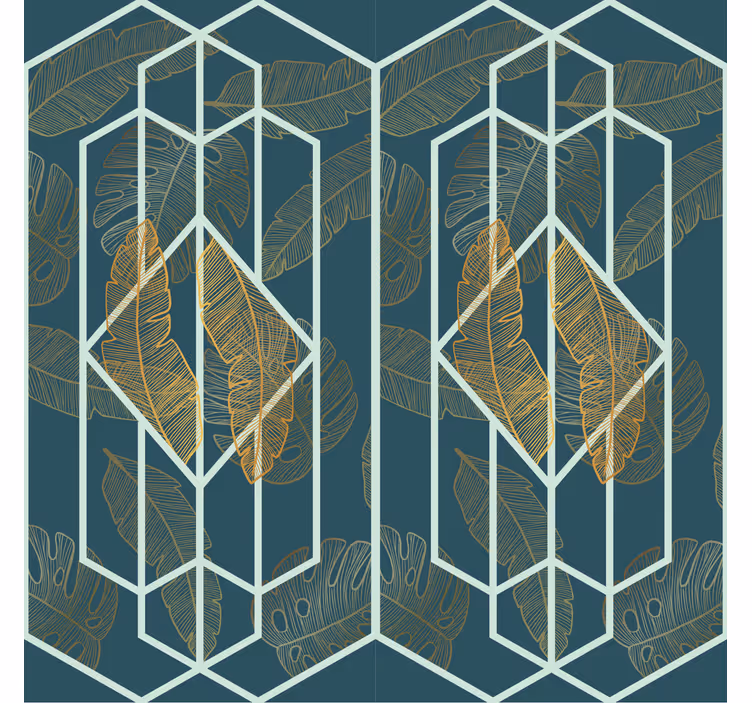Tapety geometryczne tropikalny projekt - TenStickers
