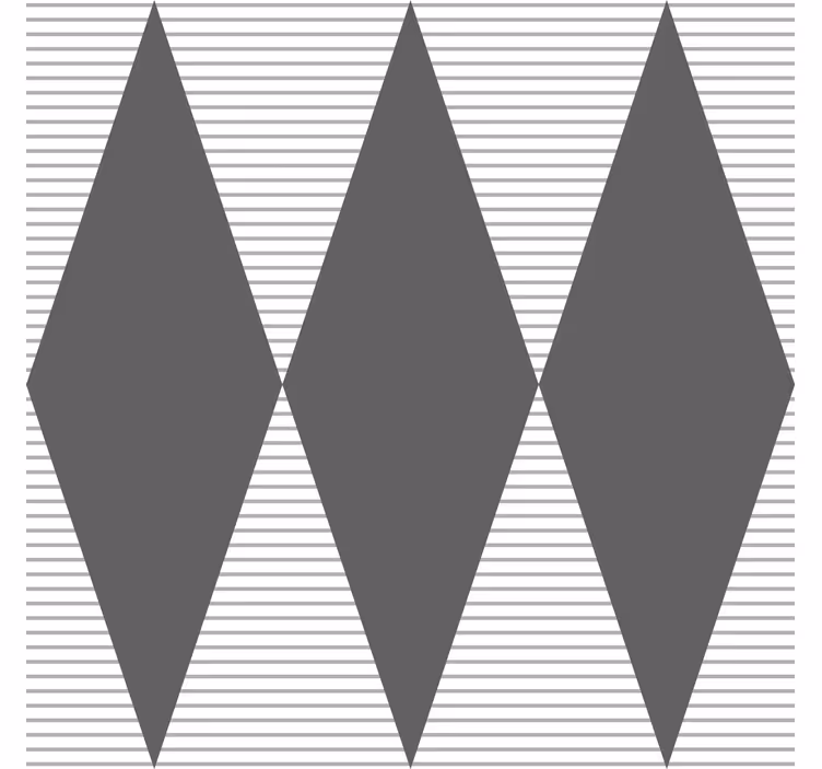 Tapety geometryczne szary wzór rombu - TenStickers