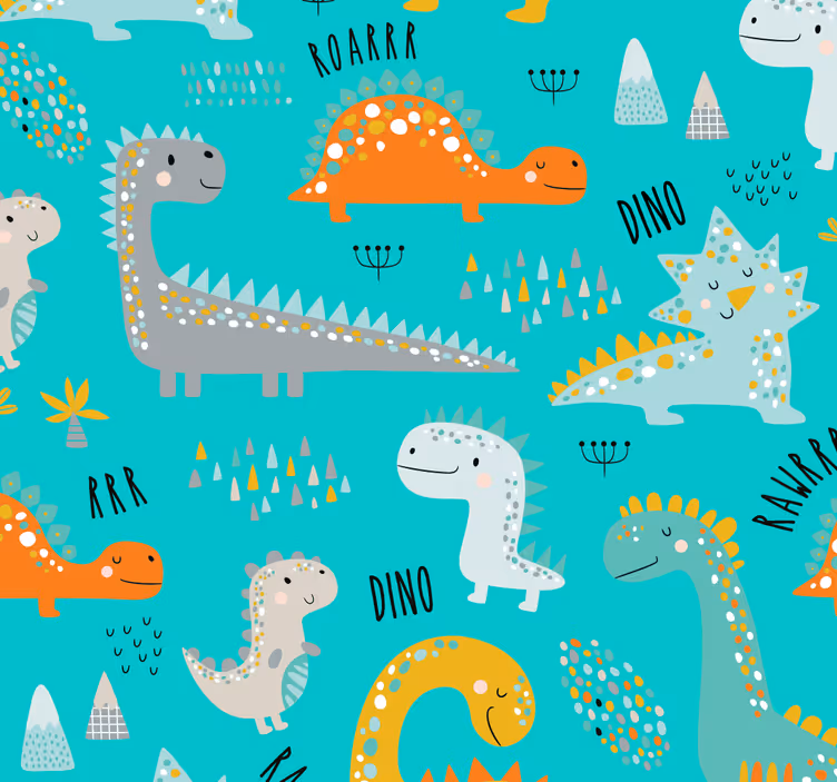Tapeta dinozaury rozkosz dinozaura - TenStickers