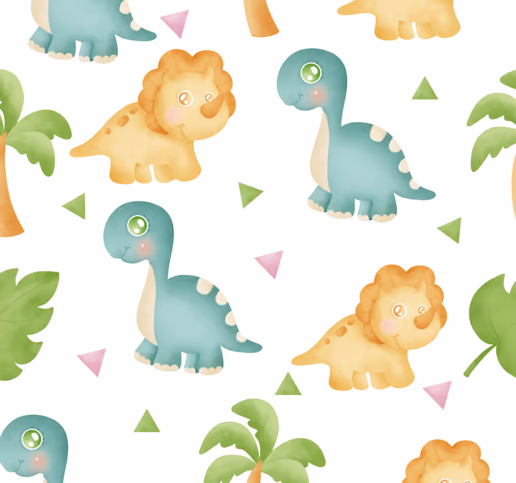 Tapeta dinozaury czas na zabawę z dinozaurami - TenStickers