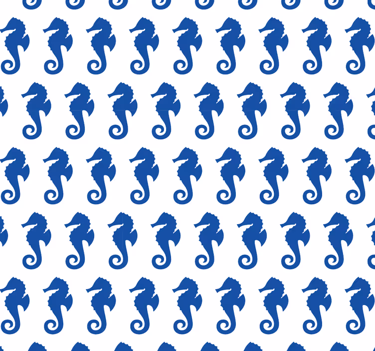 Tapeta zwierzęta wzór konika morskiego - TenStickers