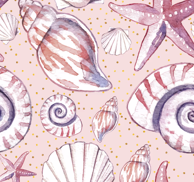 Tapeta ryby motyw muszli motyla - TenStickers