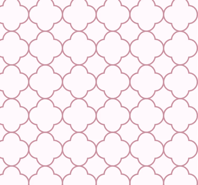 Tapeta różowa wzory geometryczne - TenStickers