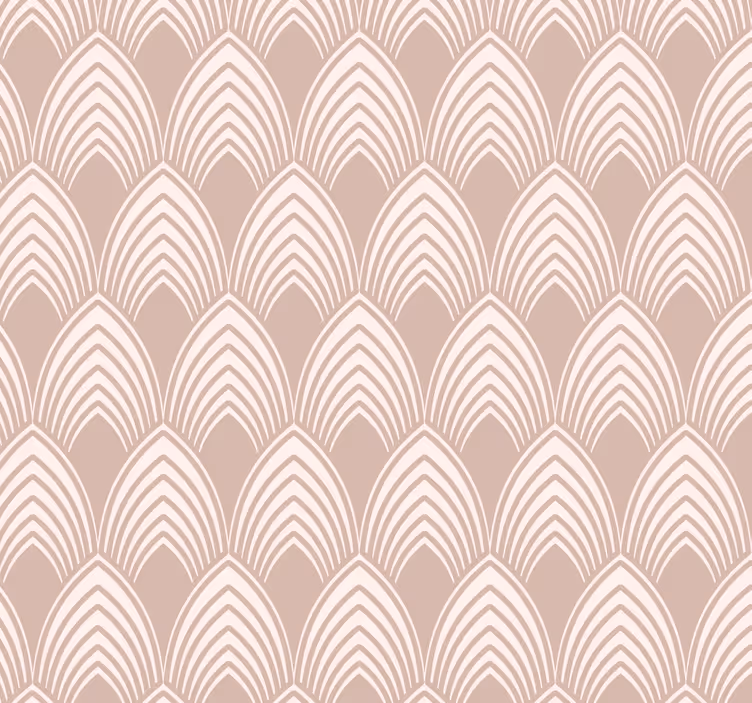 Tapeta różowa vintage geometryczny wzór - TenStickers
