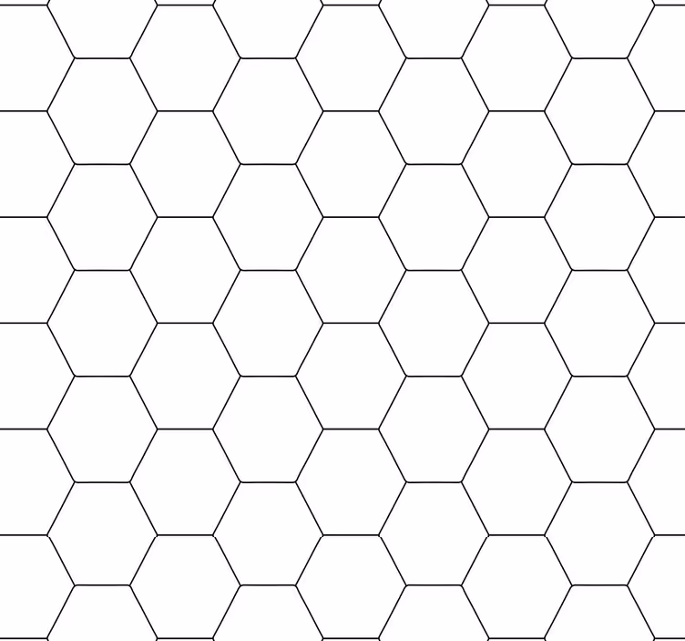 Tapeta geometrczyna wzór plastra miodu - TenStickers