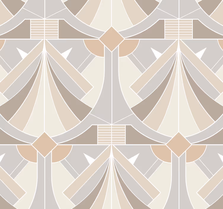 Tapeta do przedpokoju geometryczny wzór w stylu art deco - TenStickers