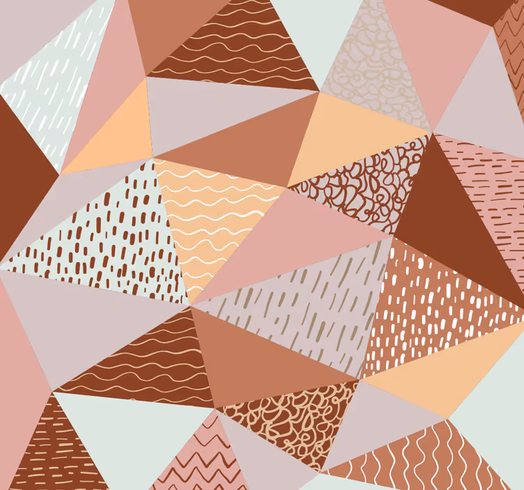 Tapeta geometrczyna teksturowane trójkąty - TenStickers