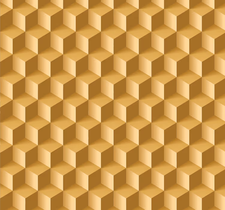Tapeta do sypialni 3D beżowa sześcienna tekstura - TenStickers