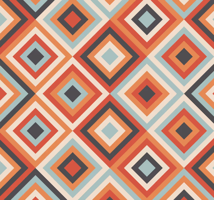 Tapeta do pokoju dziennego wzór plemienny boho - TenStickers