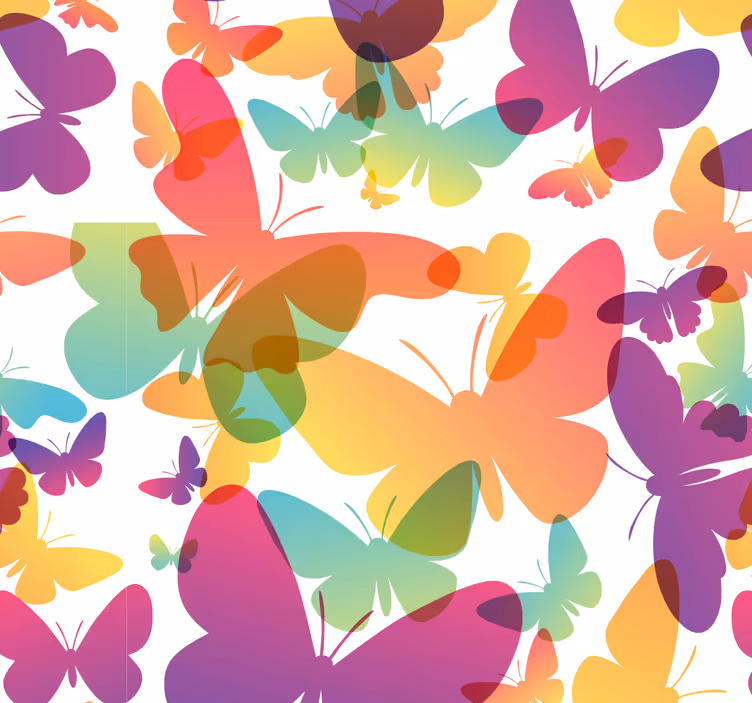 Tapeta Gradientowe motyle - TenStickers