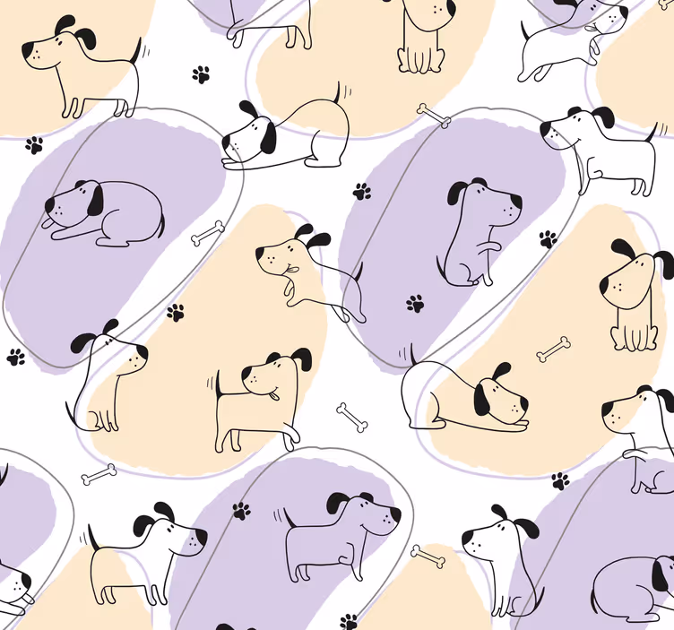 Tapeta pies wzór nordyckiego psa - TenStickers