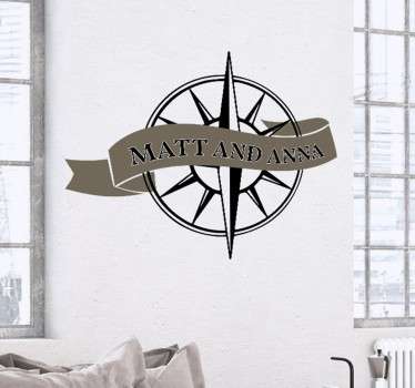 Naklejka dekoracyjna personalizowany kompas
