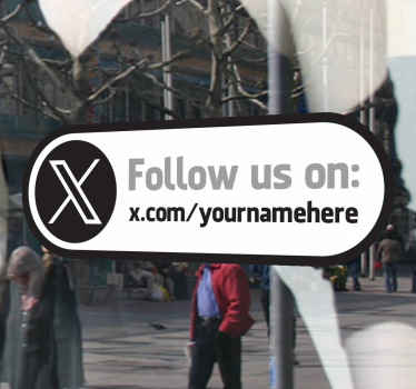 Naklejka śledź nas na Twitterze