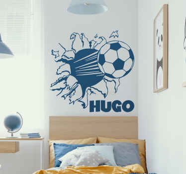 Naklejka z imienim w piłkarskim stylu