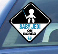 Naklejka baby jedi on board