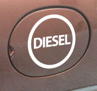 Naklejka na samochód diesel