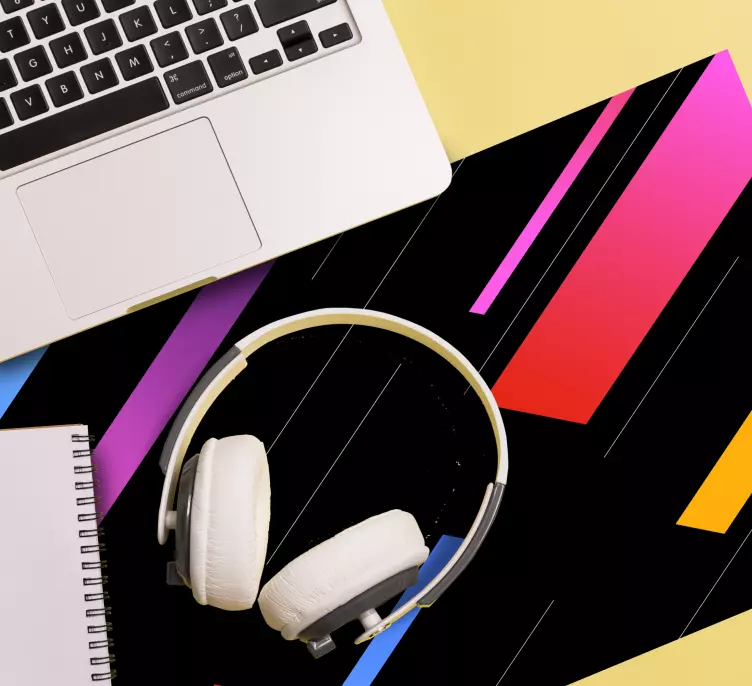 Podkładka pod mysz gamingowa Ukośne kolorowe paski - TenStickers