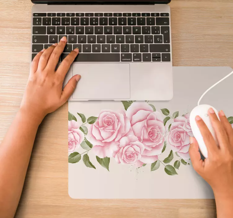 Oryginalna podkładka pod mysz eleganckie róże - TenStickers