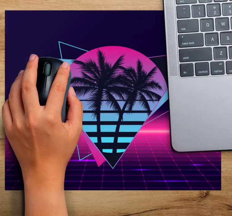 Oryginalna podkładka pod mysz geometriczny zachód słońca - TenStickers